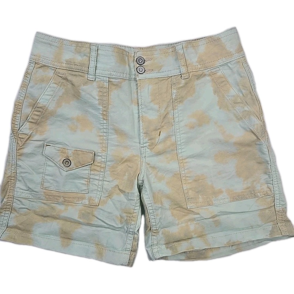 By‎ Anthropologie The Wanderer Size 26 Mint Beige Tie-dyed Womens Bermuda Shorts
